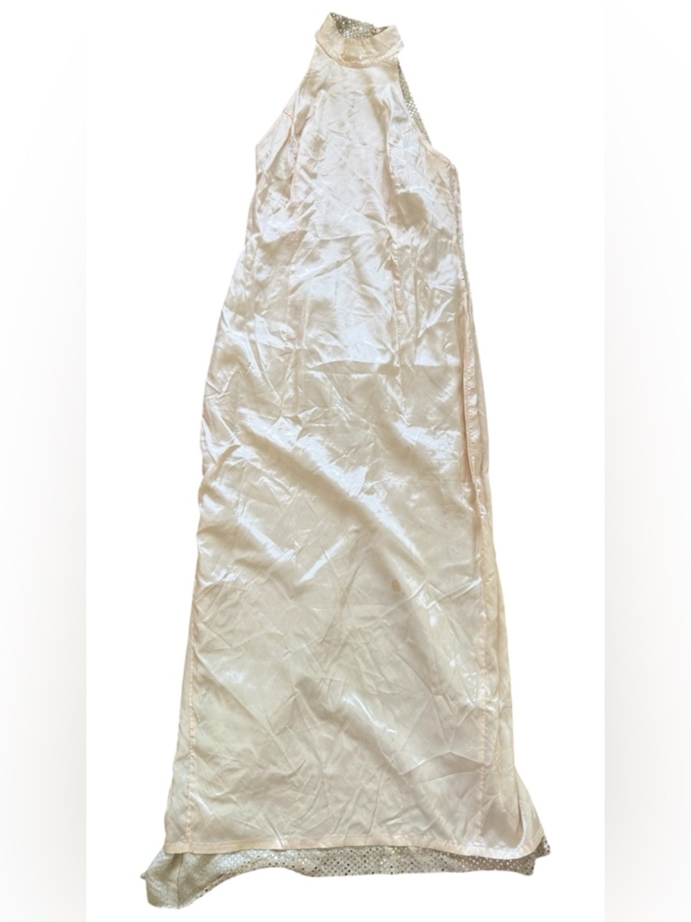 Y2K 90s Sequin Maxi Gold Formal Dress - Picture 7 of 16